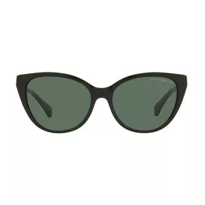 Óculos De Sol Gatinho<BR>- Preto & Verde Escuro<BR>- Empório Armani