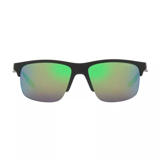 Óculos De Sol Retangular- Preto & Verde- Empório Armani