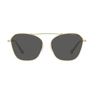 Óculos De Sol Arredondado<BR>- Dourado & Preto<BR>- Grazi Massafera