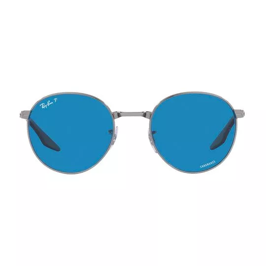 Óculos De Sol Redondo- Chumbo & Azul- Ray Ban