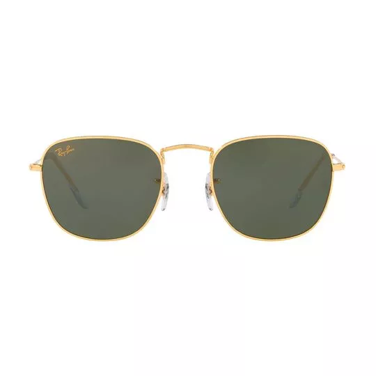 Óculos De Sol Retangular- Dourado & Preto- Ray Ban