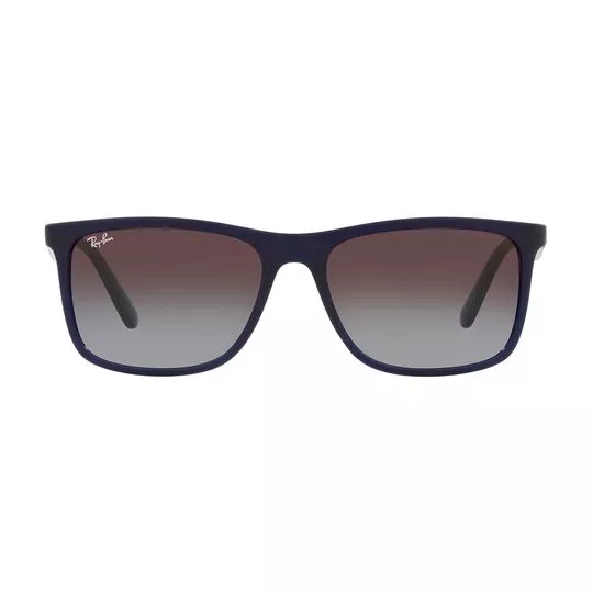 Óculos De Sol Retangular- Azul Marinho & Preto- Ray Ban