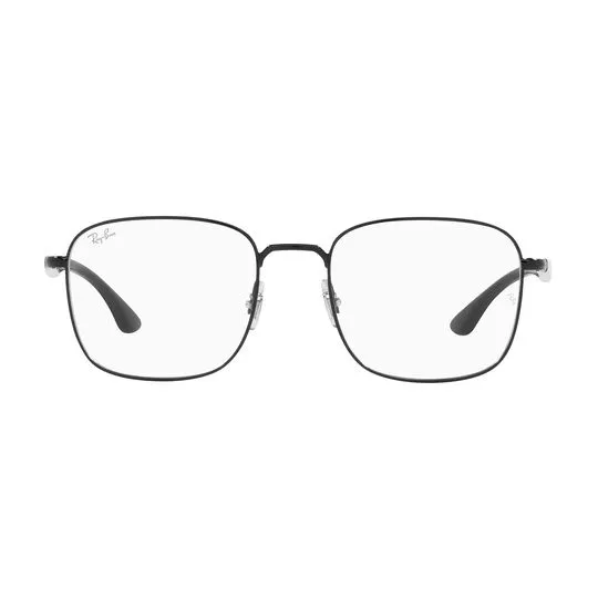 Armação Retangular Para Óculos De Grau- Preta- Ray Ban