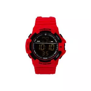 Relógio Digital TG30016<BR>- Vermelho & Preto<BR>- Tuguir
