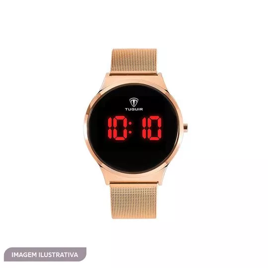 Relógio Digital TG30050- Rosê Gold- Tuguir