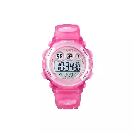 Relógio Digital TG30080- Rosa- Tuguir