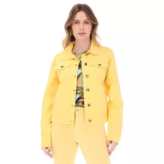 Jaqueta Em Sarja- Amarela