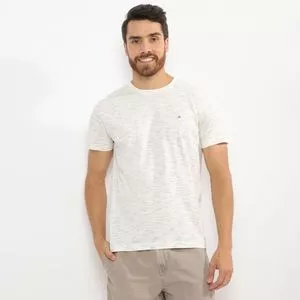 Camiseta Em Mescla<BR>- Off White