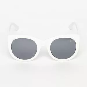 Óculos De Sol Arredondado<BR>- Preto & Branco