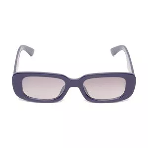 Óculos De Sol Retangular<BR>- Roxo Escuro & Azul Marinho