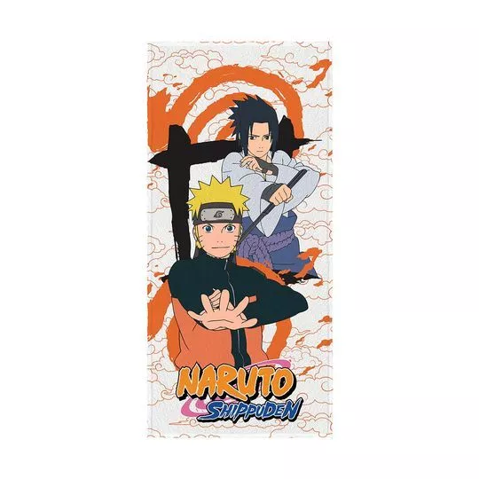 Toalha Para Banho Naruto®- Laranja & Preta- 60x120cm- Lepper