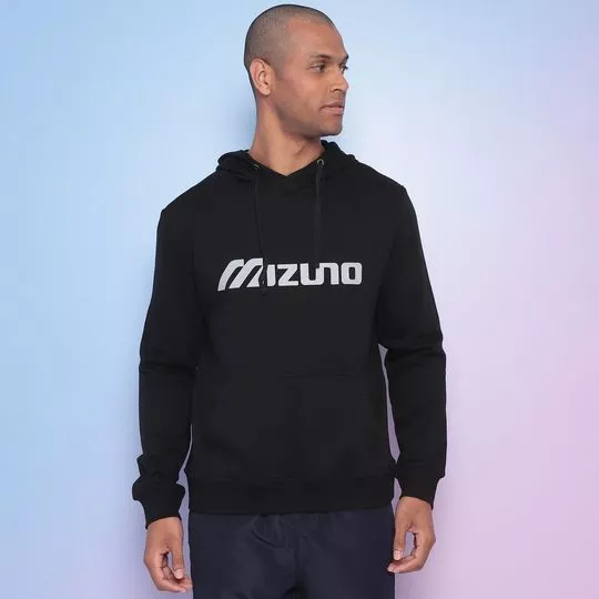 Blusão Mizuno®- Preto & Off White