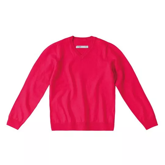 Suéter Em Tricô- Pink- Malwee
