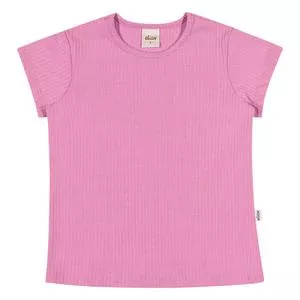 Camiseta Canelada<BR>- Rosa