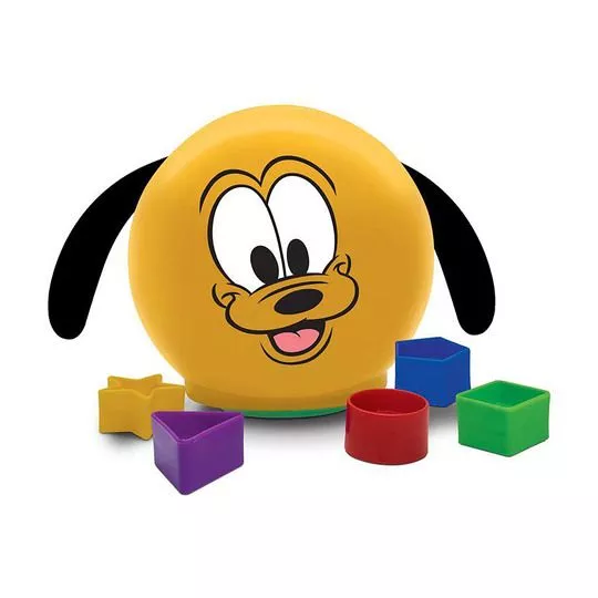 Brinquedo Educativo Pluto Encaixe Formas- Amarelo & Preto- 26x17x24,5cm- Elka
