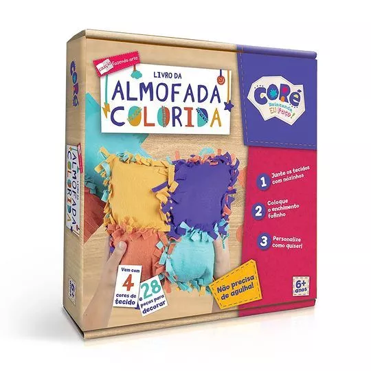 Almofada Colorida- Roxa & Laranja- 32Pçs- Toyster