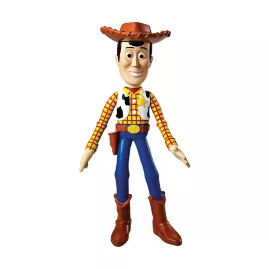 Boneco Woody Toy Story®- Amarelo & Azul- 23,5x16x7,5cm- Lider