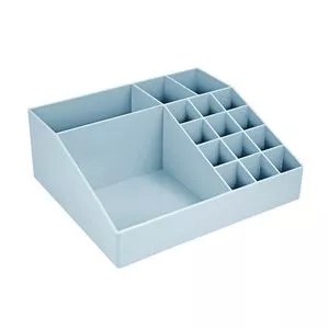 Organizador Multiuso<BR>- Azul<BR>- 7,5x20x17,5cm<BR>- Jacki Design