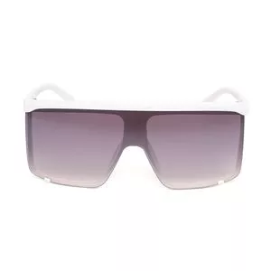 Óculos De Sol Mascara<BR>- Branco & Cinza Escuro