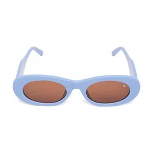 Óculos De Sol Arredondado<BR>- Azul Claro & Laranja