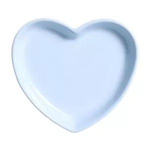 Adorno Coração<BR>- Azul Claro<BR>- 2,5x18x16cm