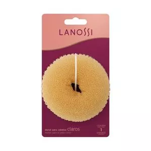 Hair Donut Para Cabelo<BR>- Bege<BR>- 15,7x8,7x4,1cm<BR>- Lanossi
