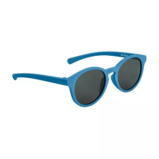 Óculos De Sol Redondo- Azul & Preto- Buba