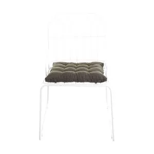 Cadeira Atenas<BR>- Branca & Verde Militar<BR>- 81x57,5x54,5cm<BR>- Metaltru