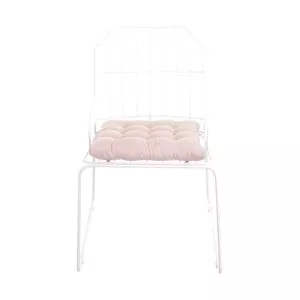 Cadeira Atenas<BR>- Branca & Bege Claro<BR>- 81x57,5x54,5cm<BR>- Metaltru