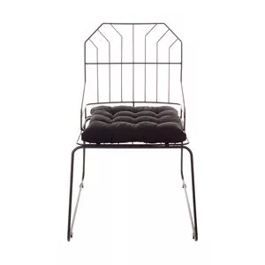 Cadeira Atenas<BR>- Preta<BR>- 81x57,5x54,5cm<BR>- Metaltru