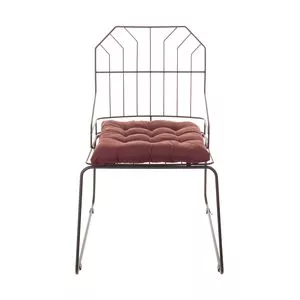 Cadeira Atenas<BR>- Preta & Marrom<BR>- 81x57,5x54,5cm<BR>- Metaltru