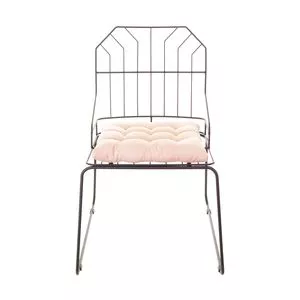 Cadeira Atenas<BR>- Preta & Bege Claro<BR>- 81x57,5x54,5cm<BR>- Metaltru