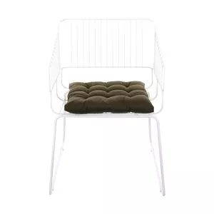 Cadeira Texas<BR>- Branca & Verde Militar<BR>- 75x59x57cm<BR>- Metaltru