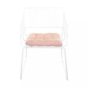 Cadeira Texas<BR>- Branca & Bege Claro<BR>- 75x59x57cm<BR>- Metaltru