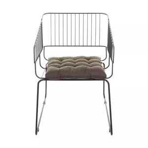 Cadeira Texas<BR>- Preta & Verde Militar<BR>- 75x59x57cm<BR>- Metaltru