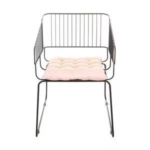 Cadeira Texas<BR>- Preta & Bege Claro<BR>- 75x59x57cm<BR>- Metaltru