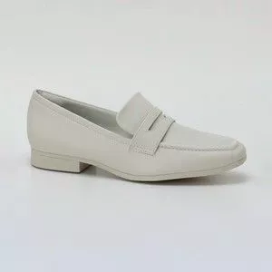 Loafer Com Recortes<BR>- Off White