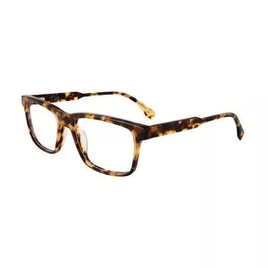 Armação Quadrada Para Óculos De Grau<BR>- Marrom Escuro & Amarela<BR>- Gap Eyewear