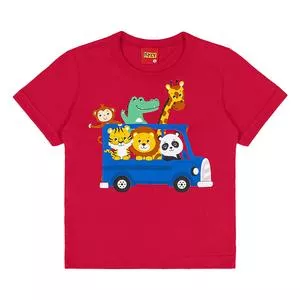 Camiseta Animais<BR>- Vermelha & Azul<BR>- Kyly