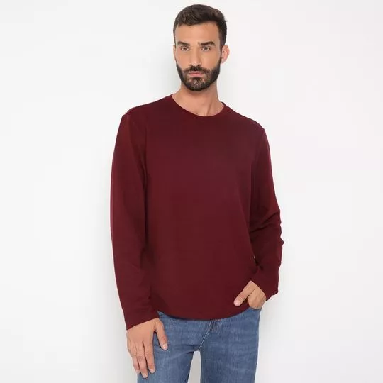 Suéter Básico- Vinho
