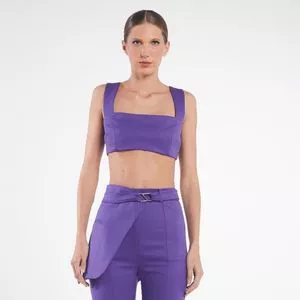 Cropped Liso<BR>- Roxo