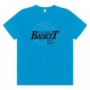 Camiseta Com Inscrições<BR>- Azul & Preta