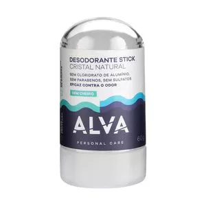 Desodorante Stick Cristal Natural<BR>- 60g<BR>- Alva Personal Care
