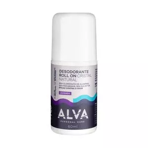 Desodorante Roll On Cristal Natural<BR>- Lavanda<BR>- 60ml<BR>- Alva Personal Care