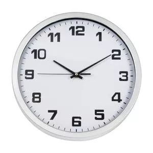 Relógio Para Parede<BR>- Branco<BR>- Ø30x4cm
