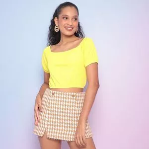 Cropped Com Recorte<BR> - Amarelo Claro<BR> - My Favorite Things
