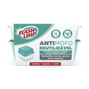 Anti Mofo Reutilizável<BR>- Branco & Verde Água<BR>- 400g<BR>- Flash Limp