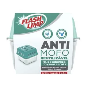 Anti Mofo Reutilizável<BR>- Branco & Verde Água<BR>- 800g<BR>- Flash Limp