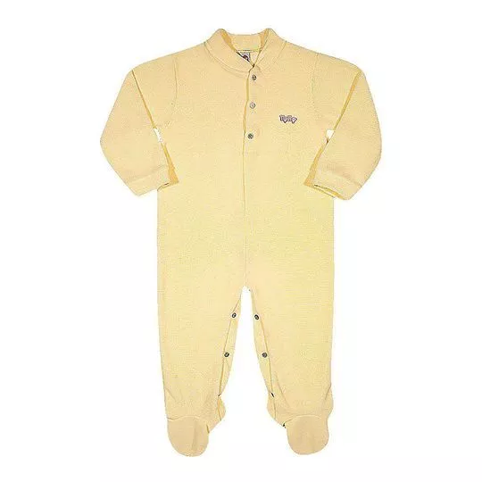 Pijama Com Bordado- Amarelo Claro- Tip Top