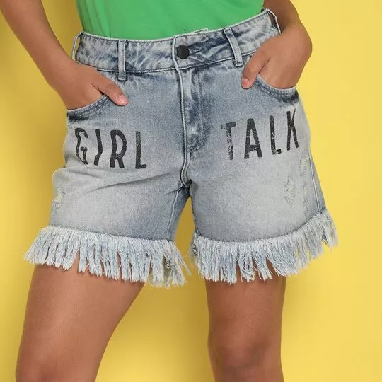 Bermuda Jeans Girl Talk - Azul - Colcci